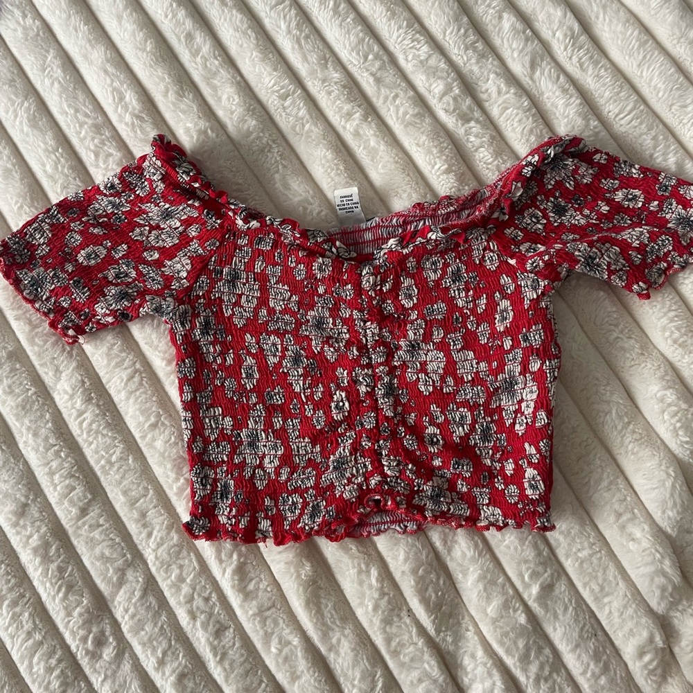 floral off the shoulder top